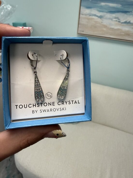 Touchstone Crystal Jewelry - Splash Around Swarovski Touchstone Earrings